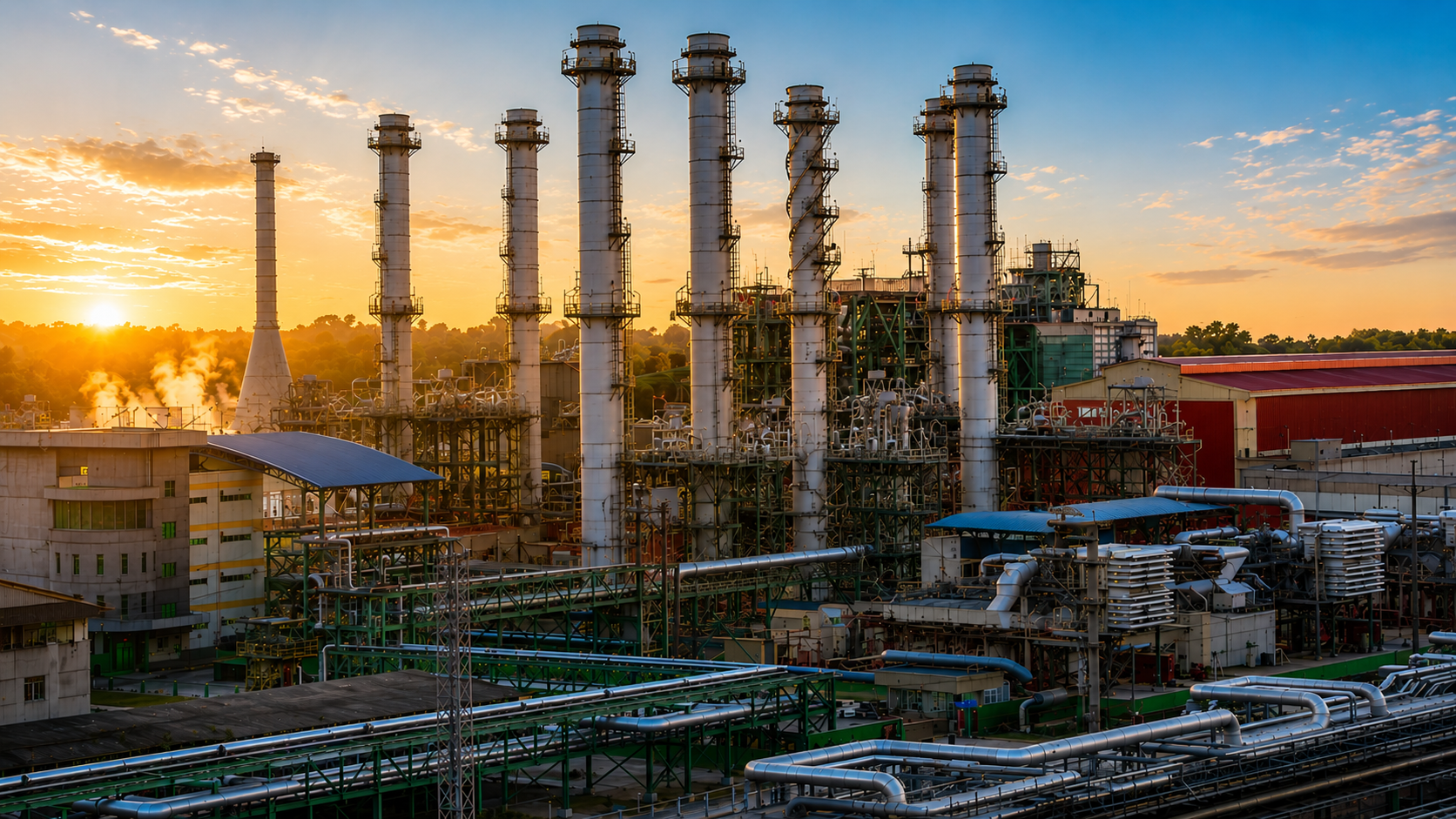 Bokaro Steel Plant Sunrise Panorama